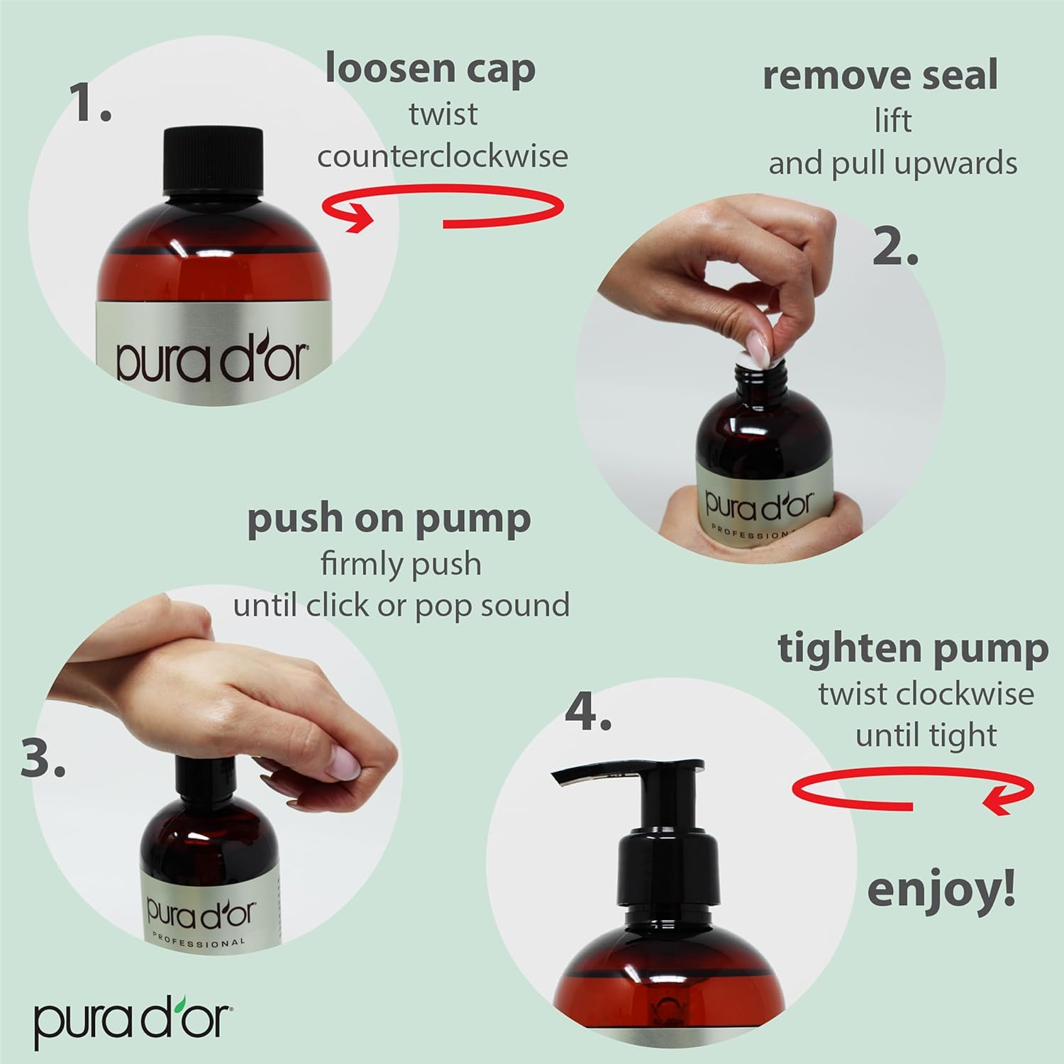 PURA D'OR 16 Oz Organic Fractionated Coconut Oil - 100% Pure & Natural USDA Certified Cold Pressed Carrier Oil, Scent-Free - Aciete De Coco Liquid Moisturizer For Face Skin & Hair, Men & Women - 24hrsmart